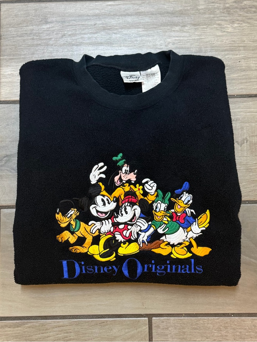 Vintage Disney Originals Mickey Minnie Goofy Donald Fleece Sweatshirt